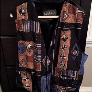 ✨ Stunning Vintage Nickelodeon Silk Men’s Vest - One of a Kind ✨